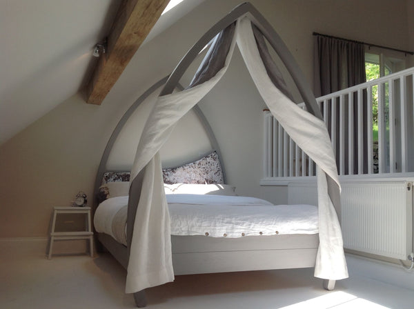 Grey Four Poster Bed