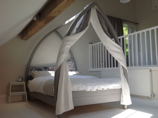Grey Four Poster Bed