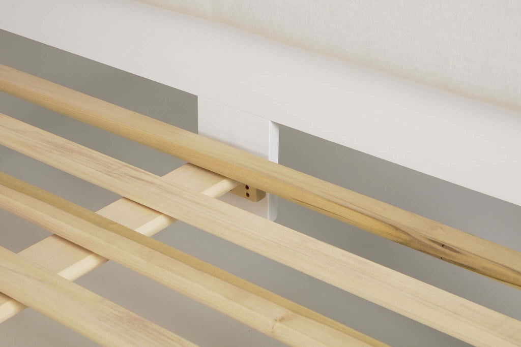 Extra Strong Solid Hardwood Bed  Slats, durable, robust, superior strength that won't collapse.