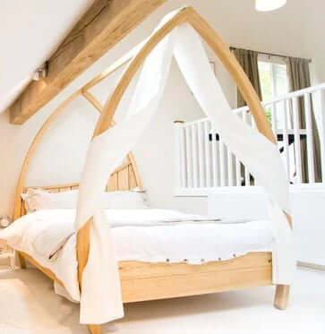Four Poster Bed with drapes made in UK 