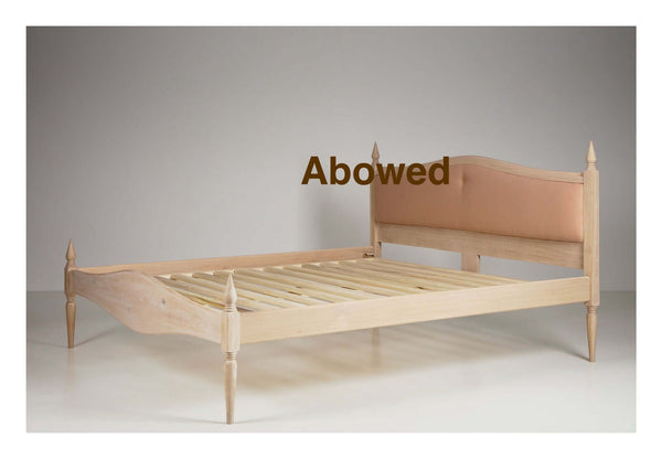Bed With Rounded Posts Elegant Solid Oak French Styled Bed -Turned Posts & Finials