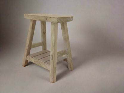 Old Oak Stool Lime White Effect 