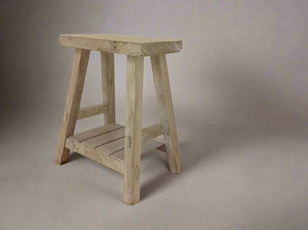 Old Oak Stool Lime White Effect 