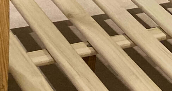 Very strong solid wood bed slats. 