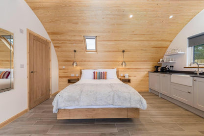 solid oak floating bed frame handcrafted in the UK