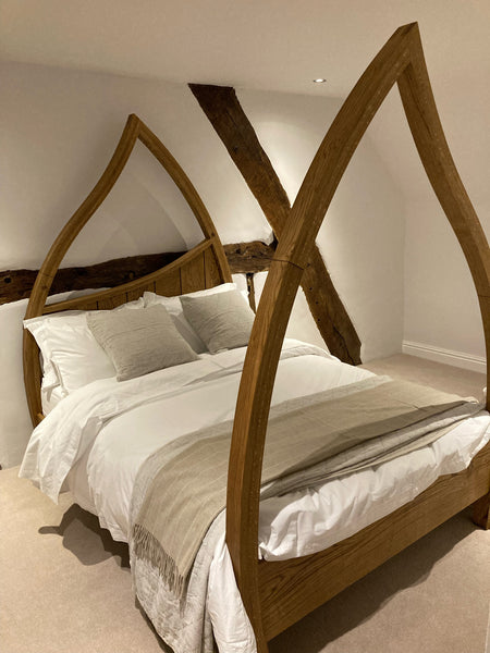 Solid Oak Four Poster Bed 