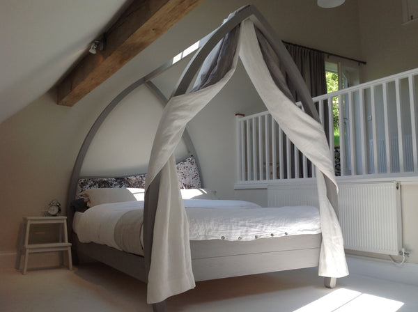 Grey Four Poster Bed 